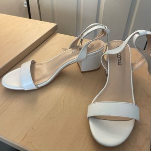 Boohoo white heels/ sandals